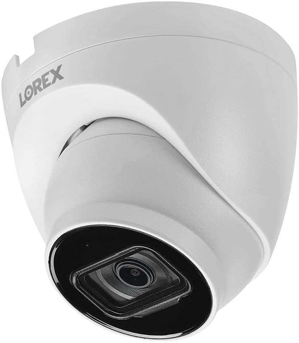 Lorex | Fusion Series 4K Camera Capable 8 Cameras - 2TB Wired NVR System with A14 IP Dome Cameras - White | N4K2-88WD-6