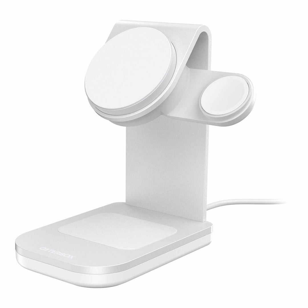 OtterBox | Qi2 3-in-1 Wireless Charging Stand 25W - White | 77-000786