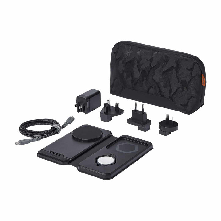 UAG | SRGE 3-in-1 MagSafe Travel Charger - Black/Grey | 9B443911V4030
