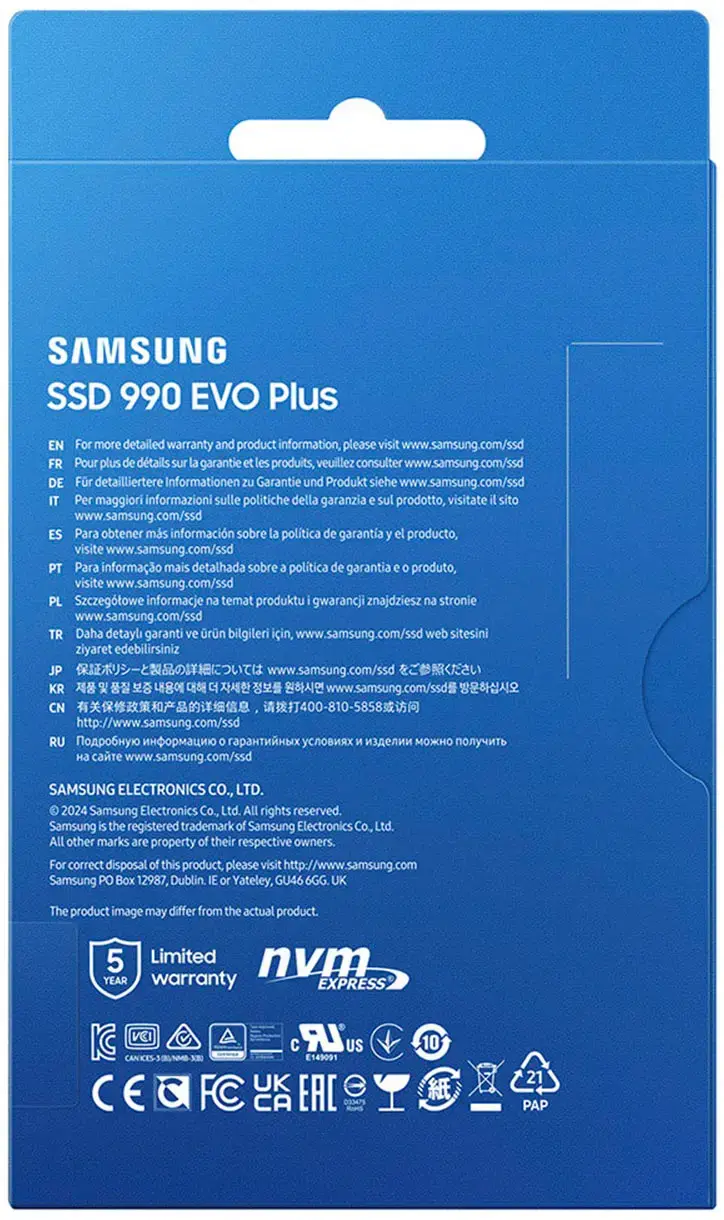 Samsung | 990 EVO Plus 4TB PCI-e Internal Solid State Drive | MZ-V9S4T0B/AM