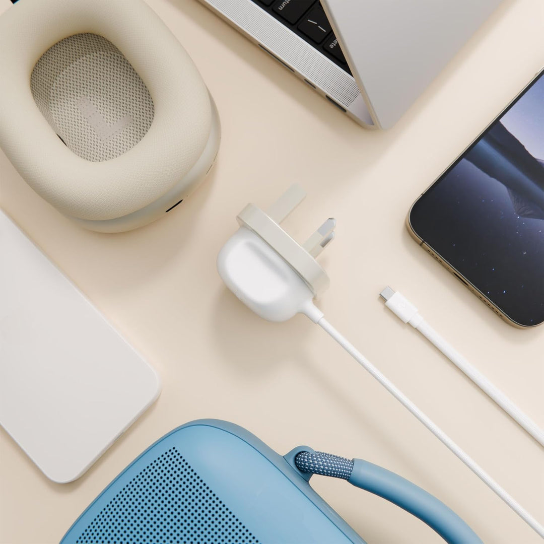 Twelve | Power Cord Wall Adapter with Built-In Cable 4FT US - White/Dune | TS-2547