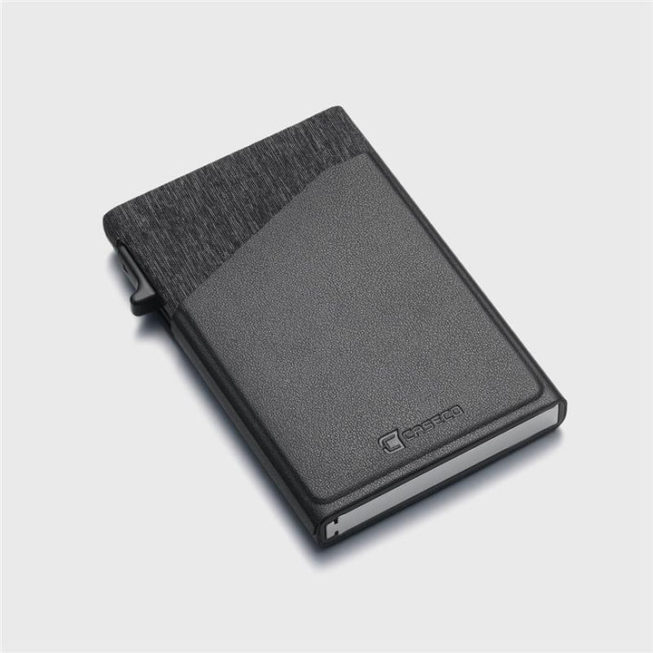 Caseco | MagSafe Leather Wallet Case with 6 Card Slots & Front Cash Pocket - Black | C5501-01