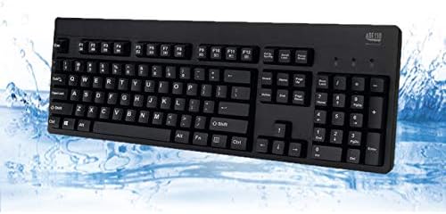 Adesso | Waterproof Anti Microbial Wired USB Keyboard - Black | AKB-630UB