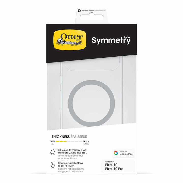 OtterBox | Symmetry Clear Case w/Magnets for Google Pixel 10/10 Pro - Clear | 77-98094