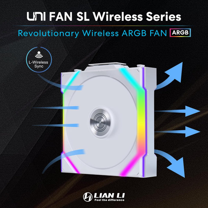 Lian-Li | Fan UNI FAN SL 120 Wireless RGB 120mm Fan 3 pcs pk - White | 12SL1W3W