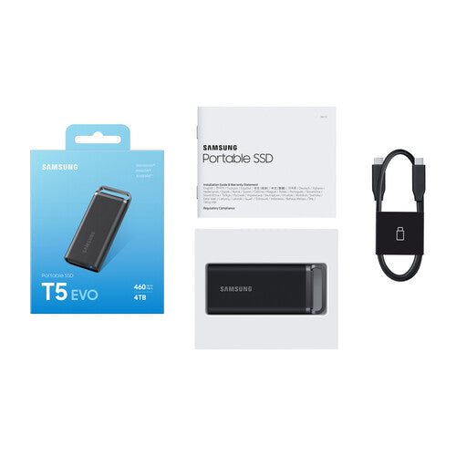 Samsung | External Solid State Drive T5 EVO 4TB USB 3.2 - Black | MU-PH4T0S/AM