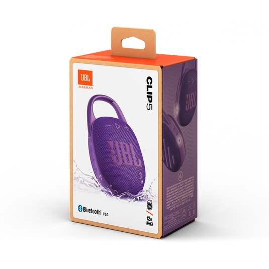 JBL | Clip 5 Waterproof Bluetooth Wireless Speaker - Purple | JBLCLIP5PURAM