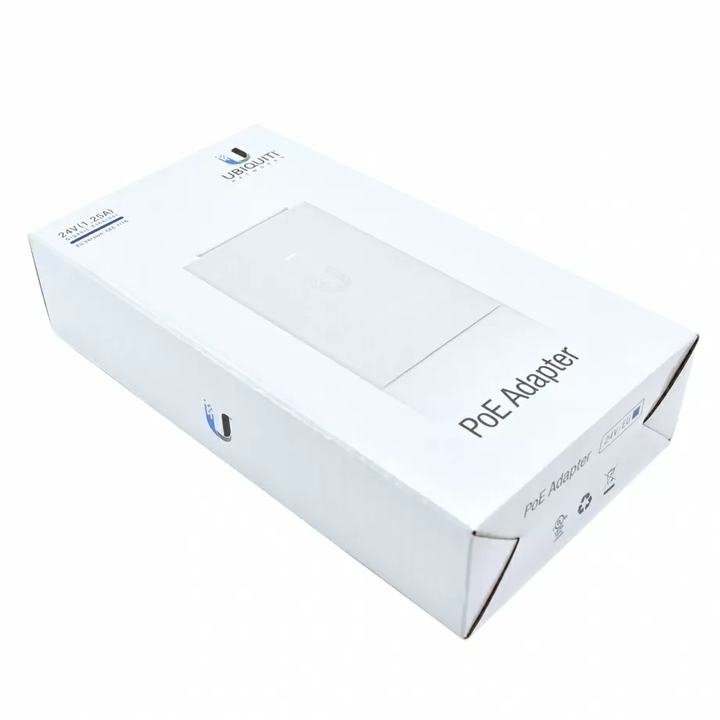 Ubiquiti |  Power Over Ethernet Injector - White | POE-24-24W-G-WH