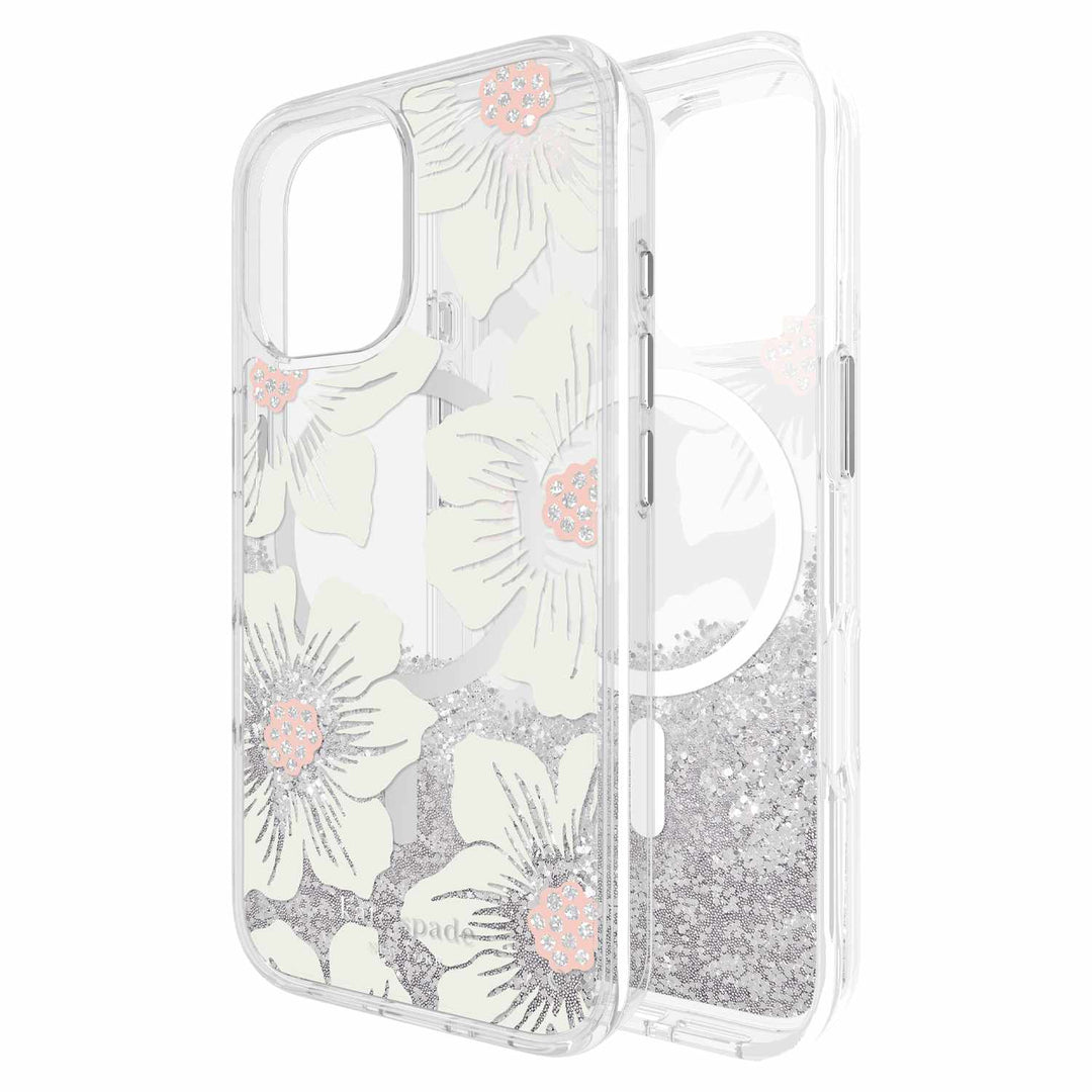 /// Kate Spade | Liquid Glitter w/ MagSafe iPhone 16 - Hollyhock | 120-8900