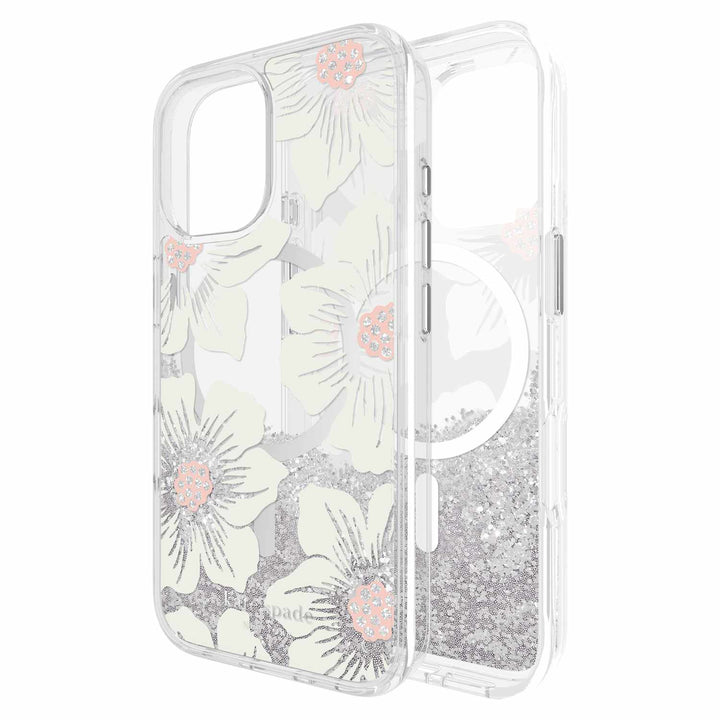 /// Kate Spade | Liquid Glitter w/ MagSafe iPhone 16 - Hollyhock | 120-8900