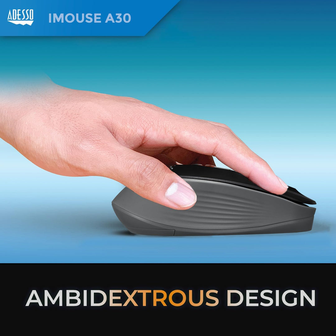 Adesso | iMouse A30 Wireless Mouse with AI Copilot Button - Black | IMOUSE A30B