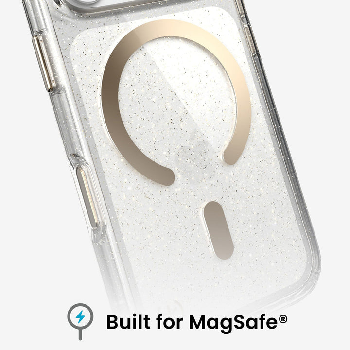 Speck | Presidio Lux + C-Magsafe  iPhone 18 Pro / 17 Pro with Camera Control  - Gold Glitter | 151106-9221