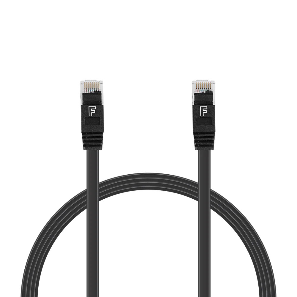 FURO | Flat CAT6 Ethernet Cable 10ft - Black | FT8395
