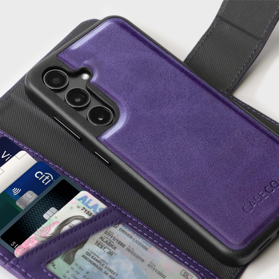Caseco | Wallet Case with MagSafe for Samsung S26 - Purple | C31F3-11