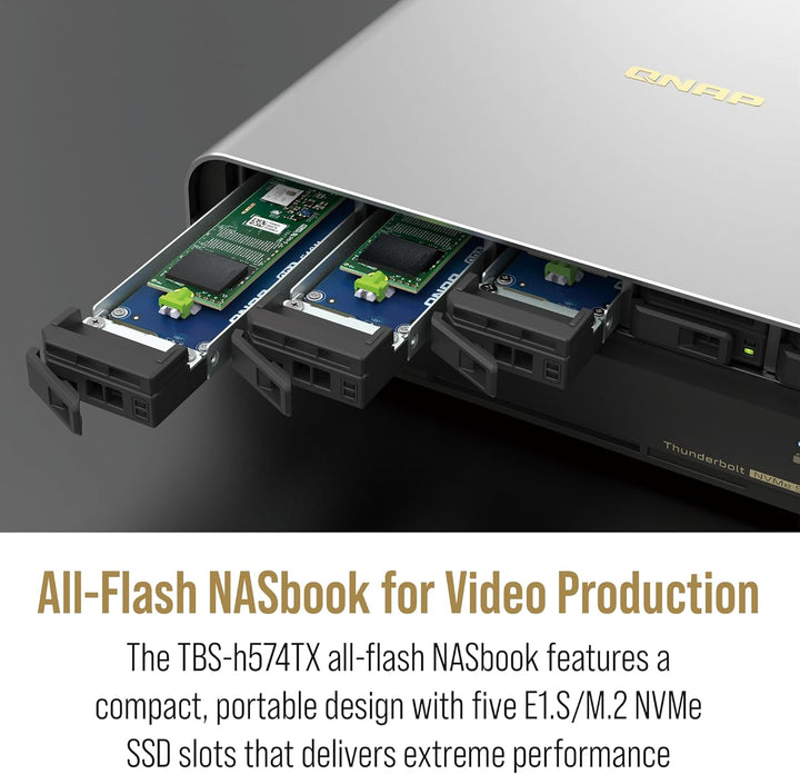 QNAP | All-Flash NASbook with Intel Core I5-1340PE Thunderbolt 4 NASbook | TBS-H574TX-I5-16G-US