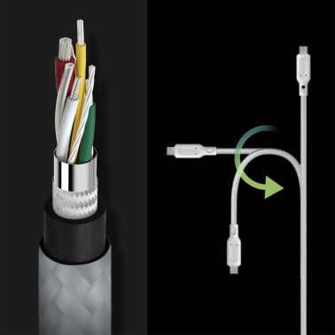 Spigen | Cable USB-C to USB-C 4ft/120cm 2pk - White | ACA05122