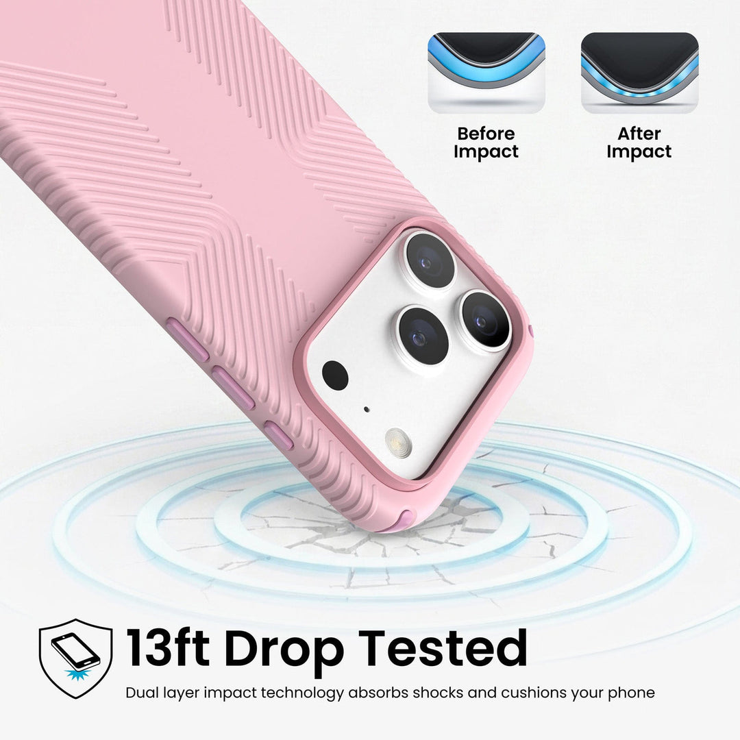 Speck | Presidio2 Grip MagSafe Case iPhone 18 Pro / 17 Pro with Camera Control  - Quiet Blush |  151096-3291