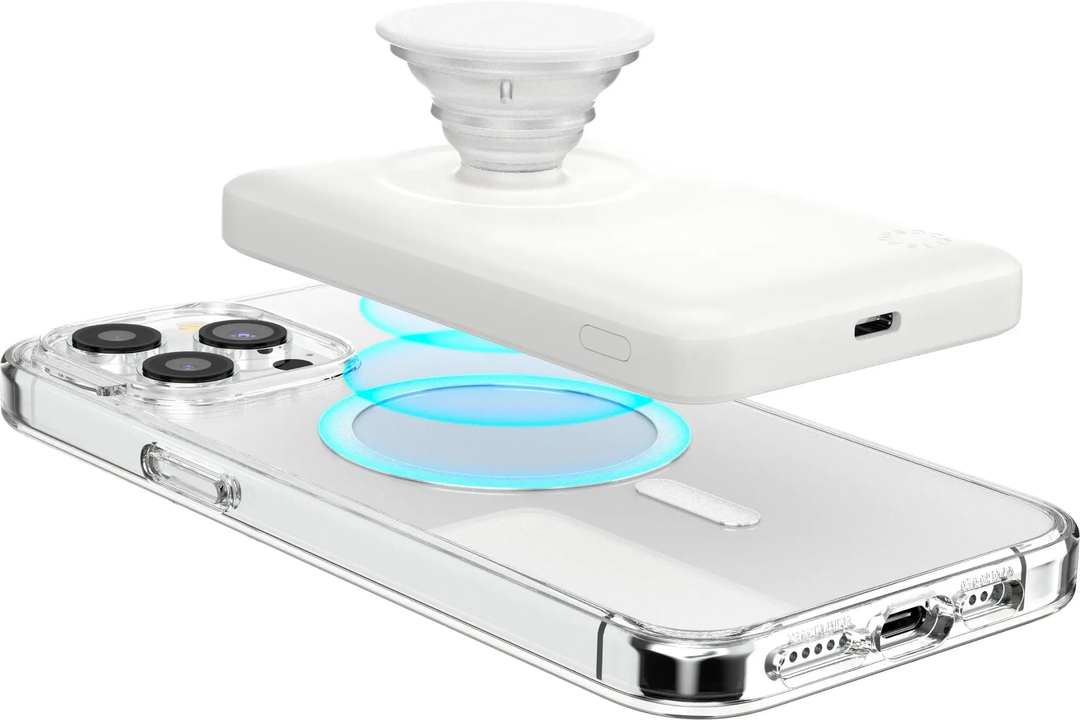 PopSockets | MagSafe Power Pack Charger 5000 mAh - White/Clear | 109-1599