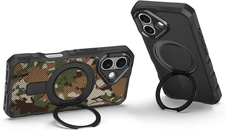 ITSKINS | Supreme_R Stand Nylon MagSafe Case  for iPhone 17 -  Camouflage Green | AP7NFONYLCAMG