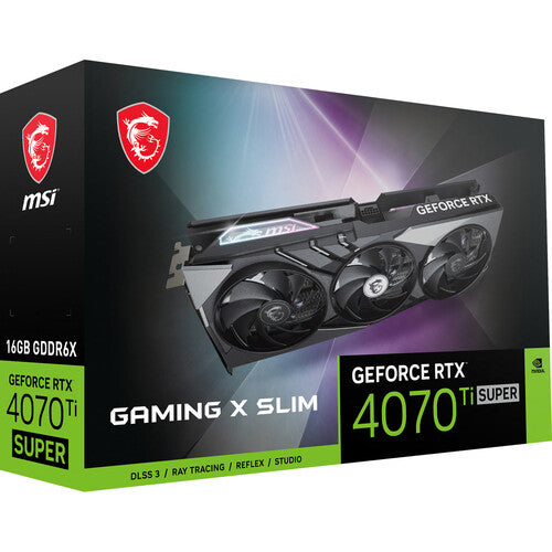 MSI | Video Card GeForce RTX 4070 Ti Super 16G Gaming X SLIM 16G GDDRX G407TS16GXS