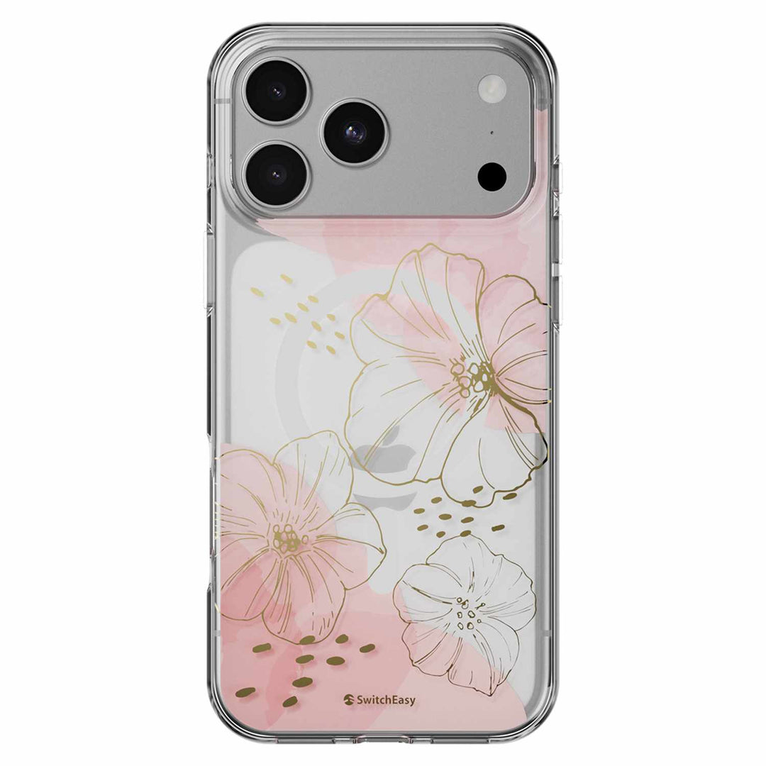 SwitchEasy | Fleur M3D Patterned Protective iPhone 18 Pro Max /17 Pro Max Case - Fleur /Gold | SPH8PM268GL26