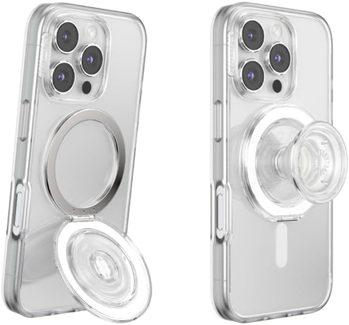 PopSockets | Kick-Out PopGrip with MagSafe - Clear Glitter | PS-809341