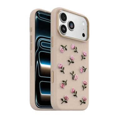 Otterbox | Symmetry Cactus Leather iPhone 18 Pro Max/17 Pro Max Embroidery MagSafe Case - Cottage Rose | 77-001187
