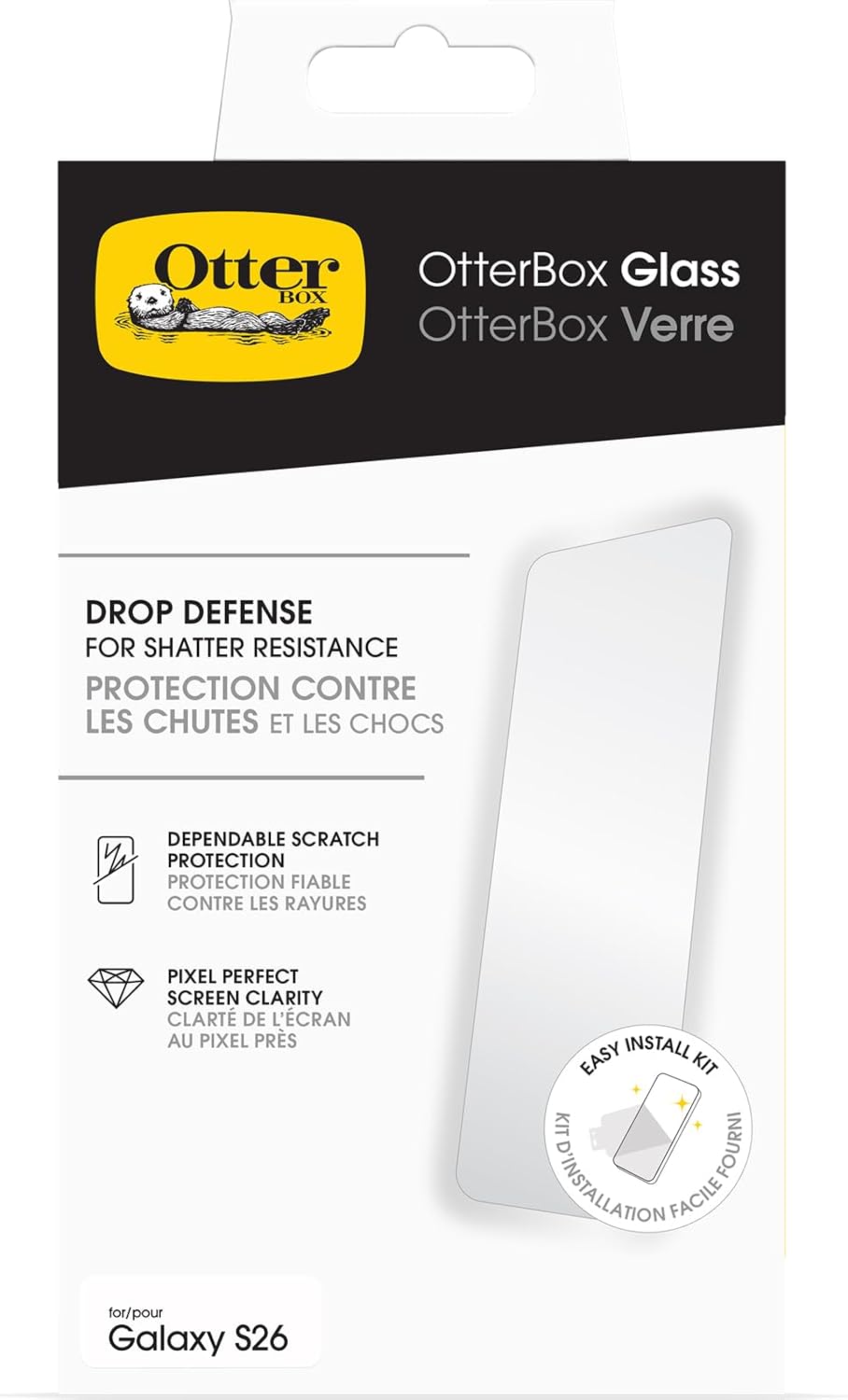 OtterBox | Glass Screen Protector Clear for Samsung Galaxy S26 | 77-000031
