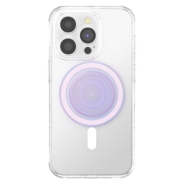 PopSockets | PopGrip For MagSafe Round with Adapter Ring Opalescent Clear | 123-0543