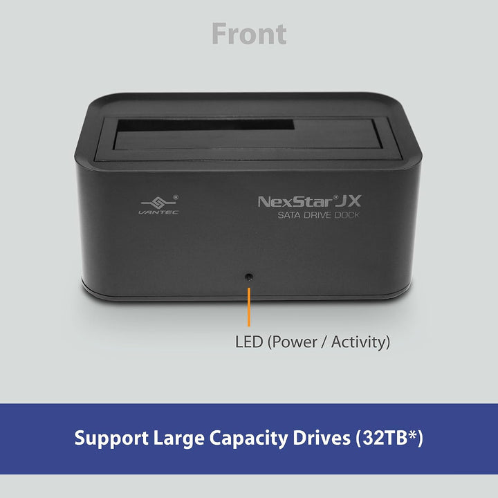 Vantec | NexStar JX, USB 3.2 Gen2x1, USB C, Single Bay Storage Dock for SATA Drive | NST-D158C3-BK