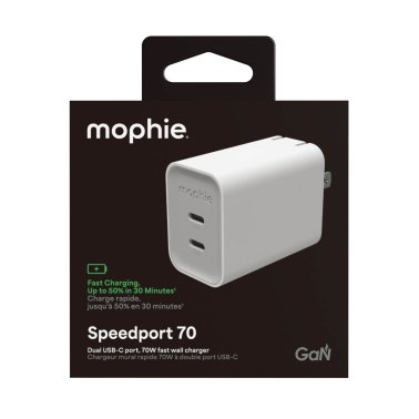 Mophie | Speedport Dual USB-C Wall Charger 70W - White | 409919997