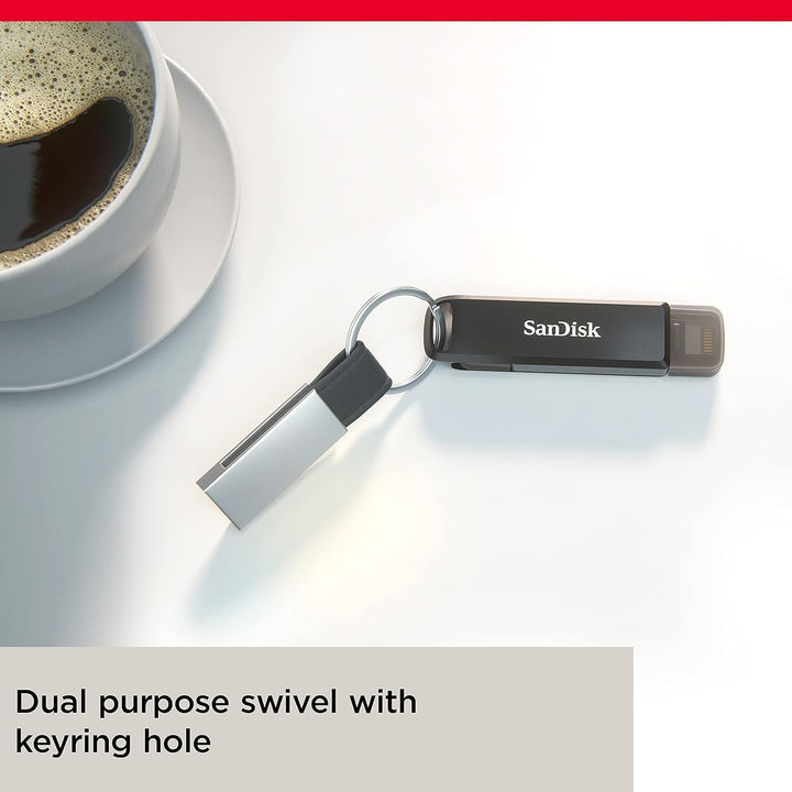 Sandisk | iXpand Flash Drive Luxe The 2-in-1 USB Thumb Drive with Lightning and USB Type-C Connectors | SDIX70N-128G-GN6NE