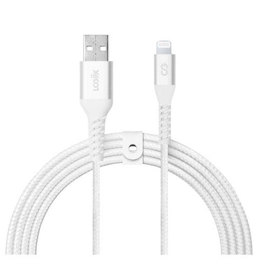 /// LOGiiX | Vibrance Braid Cable - USB-A to Lightning 4ft/1.2m - White | LGX-13753