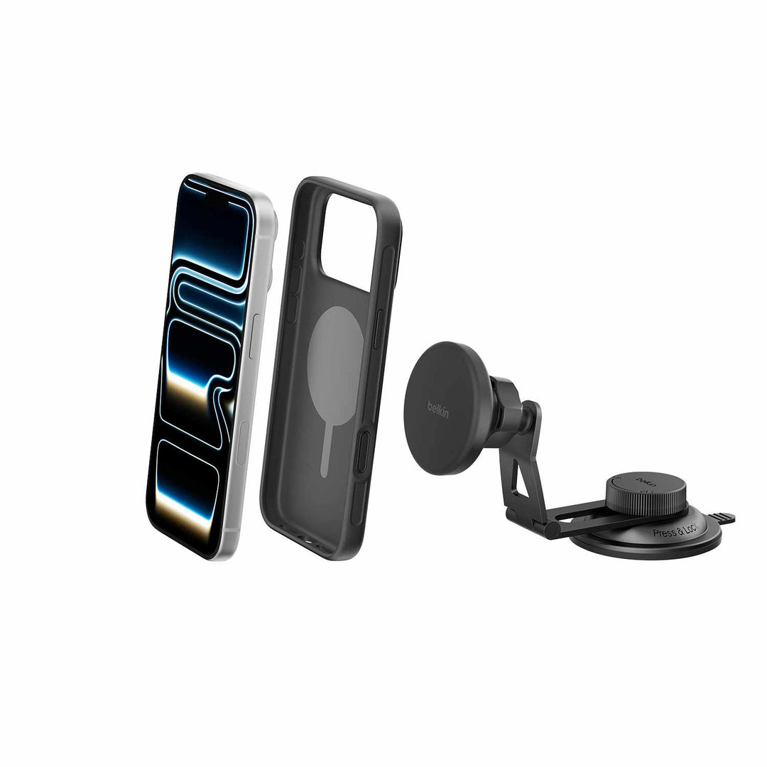Belkin | BoostCharge Qi2 Magnetic Wireless Charging EV Mount - Black | WIC013ttBK