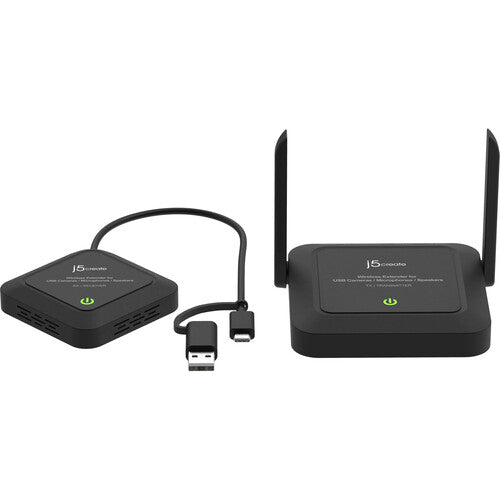 j5create | Wireless Extension System for USB Cameras, Microphones, and Speakers - Black | JVW120
