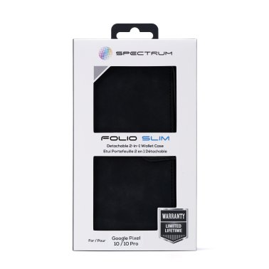 SPECTRUM | Folio Slim Detachable 2-1 Wallet Case Google Pixel 11/11 Pro - Black | PIXEL11FOLIO