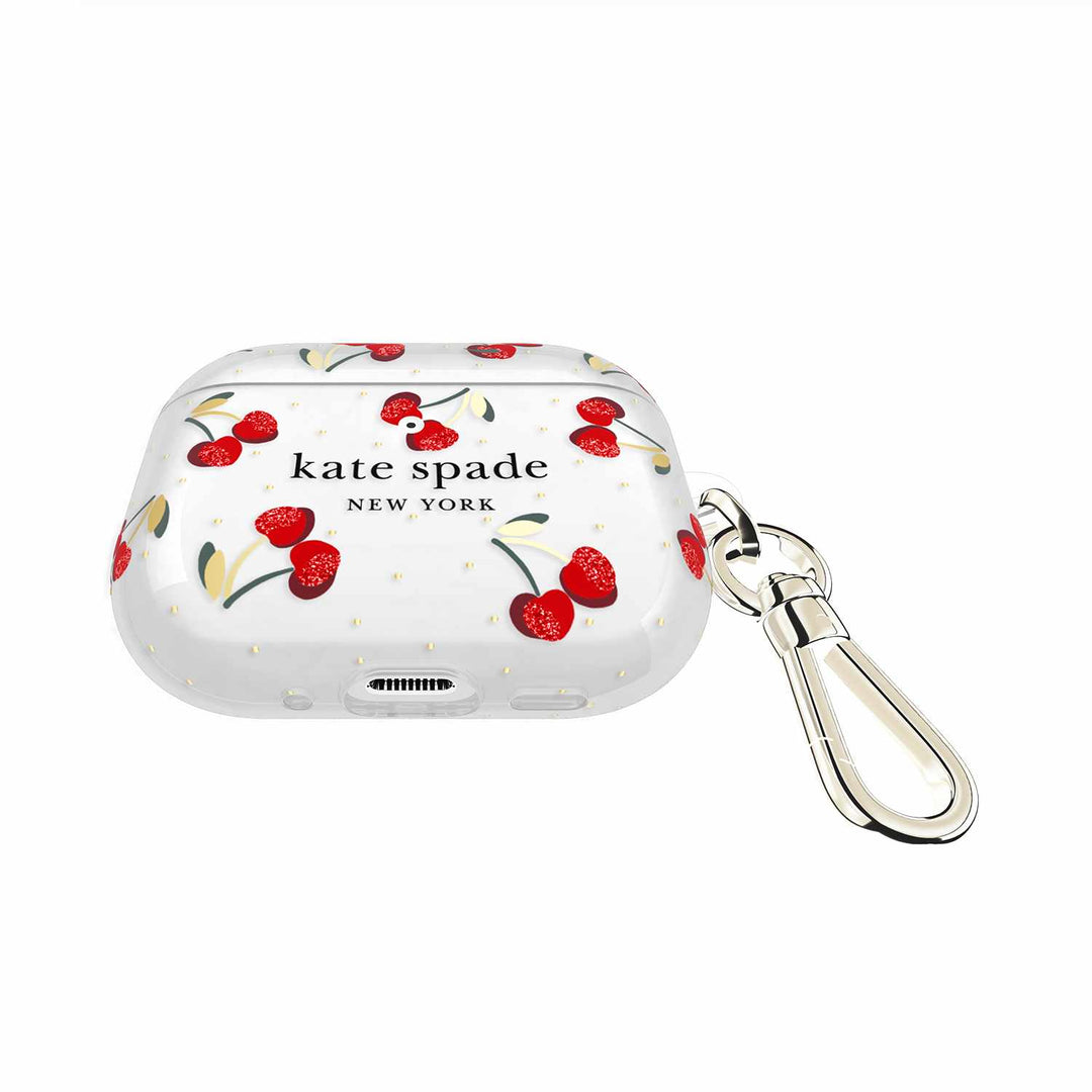 Kate Spade | Protective Case with Gold Ring Clip for AirPods Pro 3 - Cherry Dot | KS059334