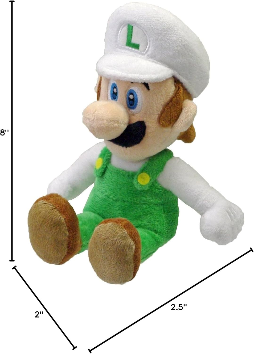 Little Buddy | Nintendo Official Super Mario Fire Luigi 8" Plush |