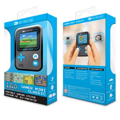 My Arcade | Gamer Mini Classic 160 Games in 1 - Black/ Blue | DGUN-3926