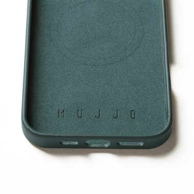 Mujjo | Full Leather w/MagSafe Case iPhone 16 Pro Max - Livid Green | 15-13837