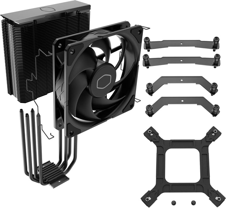 Cooler Master | Hyper 212 CPU Cooler w/ 120mm Sickleflow Fan CRYOFUZE Thermal Paste - Black Edition | RR-S4KK-25SN-R1