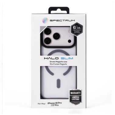SPECTRUM | Halo Slim MagSafe Case iPhone 18 Pro/17 Pro - Grey Smoke | 18PROGREY
