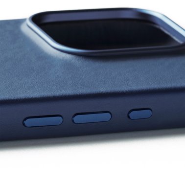 Mujjo | Full Leather w/MagSafe Case iPhone 16 Pro - Monaco Blue | 15-13830