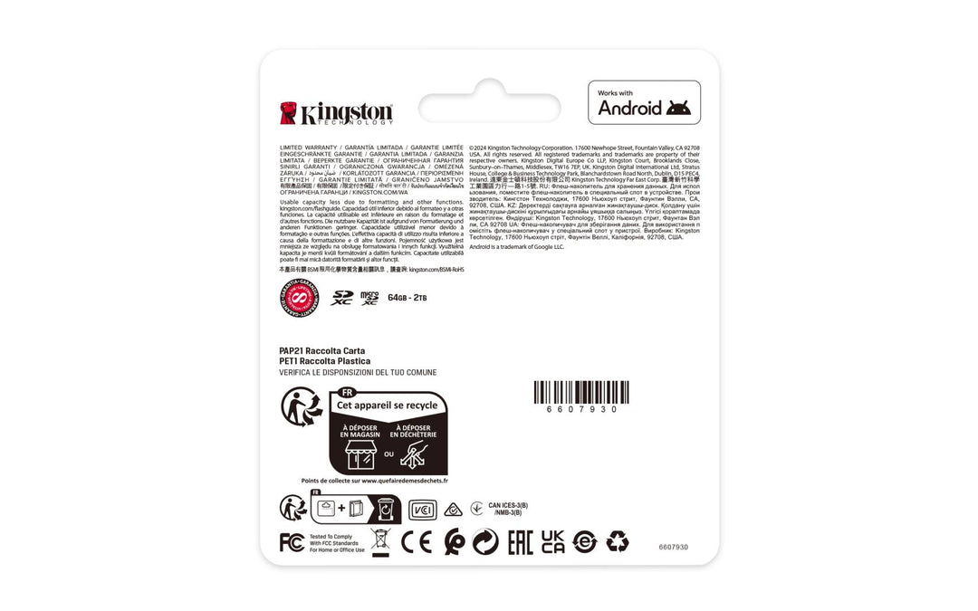 Kingston | Canvas Select Plus Gen3 64GB microSDXC Memory Card with Adapter | SDCS3/64GB