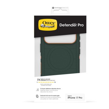 OtterBox | Defender Pro iPhone 17 Pro w/MagSafe + Camera Control Case - Green Intrigue | 77-98427