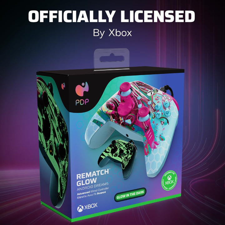 PDP | Rematch GLOW Wired Controller for Xbox (Android Dreams) | 708056072629