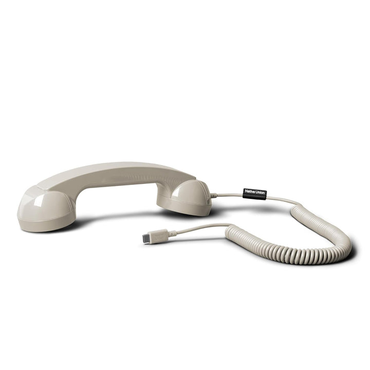 Native Union | POP Phone Retro Telephone Handset with Mic & Speaker, USB-C for iPhone, iPad, Laptop, Tablet Sand | POP-P-SAN