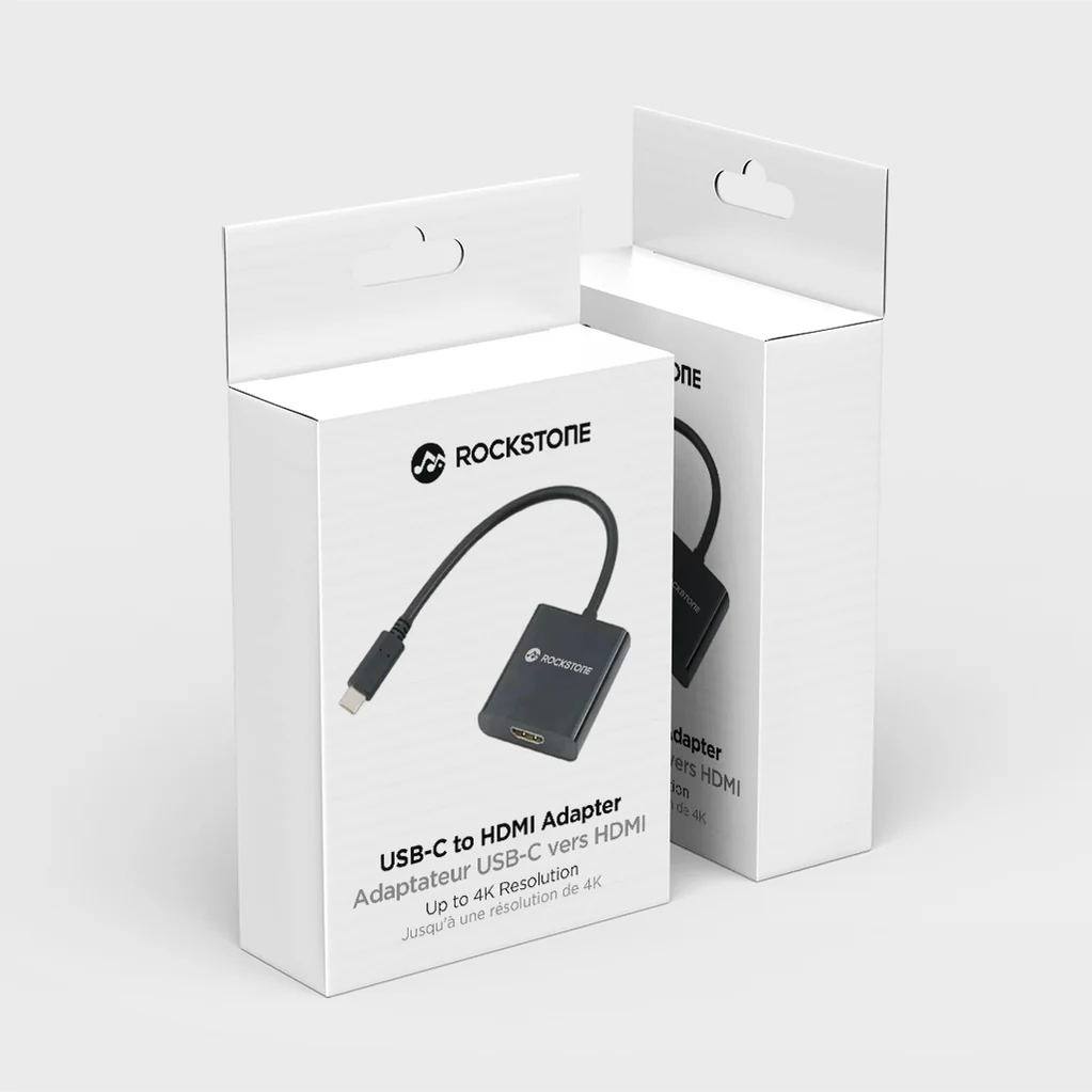 //// Rockstone | Adapter USB-C to HDMI - Black | R1312-01