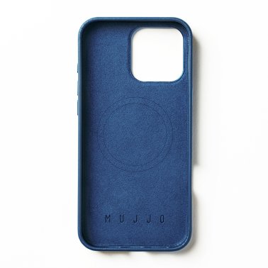 Mujjo | Full Leather w/MagSafe Case iPhone 16 Pro Max - Monaco Blue | 15-13835