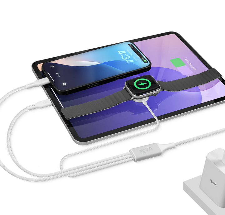 LOGiiX | Piston Connect Split 3-in-1 100W 5FT - White | LGX-14045